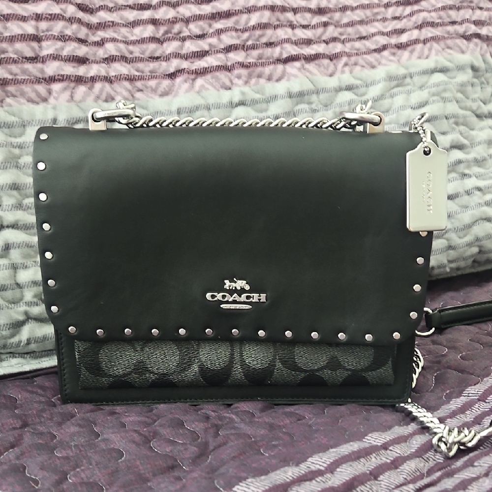 Coach Black Leather Shoulder Bag